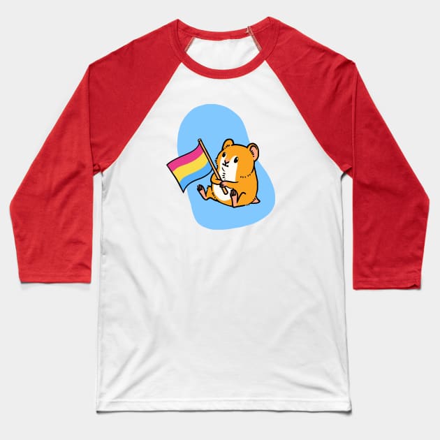 Hamster Pride Pansexual Baseball T-Shirt by Sozki